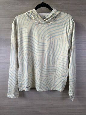 Bearded Goat UV Hooded Long Sleeve Cover Up Soft Yellow Light Blue Size XL